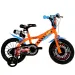 Hot Wheels 14” детски велосипед с държач за бутилка и странични колела в оранжево-черен цвят – Dino Bikes велосипед изображение 1