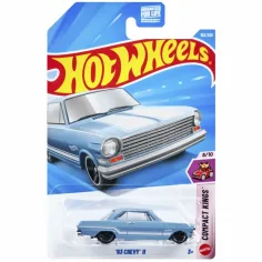 Hot Wheels: '63 Chevy II синьо количка 1/64 - Mattel