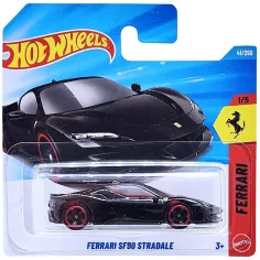 Hot Wheels: Ferrari SF90 Stradale черен автомобил 1/64 - Mattel