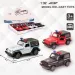 Jeep Wrangler полицейски метален автомобилен модел с обратно движение в различни варианти 1/32