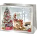 Коледна уютна голяма подаръчна чанта 26x13x33см