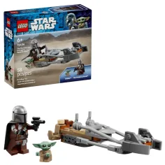 LEGO® Star Wars™: Спидър байкът на Мандалор и Грогу (75436) изображение 1