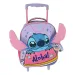 Луна: Disney Stitch Aloha детски ранец на колелца с 2 отделения 27x10x31 см изображение 1