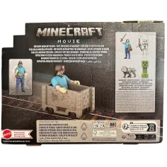 Minecraft Филм - Стив и комплект за игра с миньорска количка - Mattel изображение 2