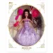 Модна кукла с перука и аксесоари в лилава рокля 30 см