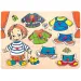 Момчешки дървен пъзел за обличане