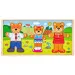 Дървен пъзел с мечешко семейство за обличане - Woodyland изображение 1