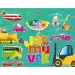 Оцветяваща книжка с стикери - Книгата за превозни средства