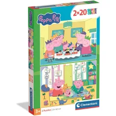 Peppa прасенце 2x20бр. Supercolor пъзел - Clementoni изображение 1