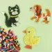PlayBox: Комплект с животински основи за 5mm MIDI перли за гладене, 4 броя изображение 3