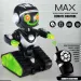 RC Интерактивен дистанционно управляван MacroBot в черно-зелено с светлина и звук 20см изображение 4