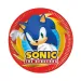 Sonic таралежът комплект 8 броя хартиени чинии 20 см