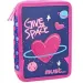 Space Heart: Разгъваем розов и лилав двуетажен пълен несесер 15x21x5cm