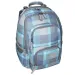 Spirit: E-Bag синя каре закръглена училищна чанта, раница 46x34x22cm