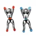 Sticky Man: Фигура на скелет за катерене по прозорци, комплект от 2 бр. изображение 2
