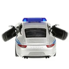 Welly: Porsche 911 полицейски метален автомобилен модел 11 см изображение 3
