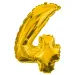 Златен фолиен балон с цифра 4 – 86 см